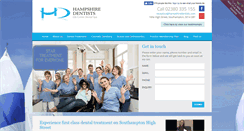 Desktop Screenshot of hampshiredentists.com